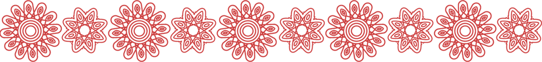 Red Flower Border Art for Transparent Background Decoration