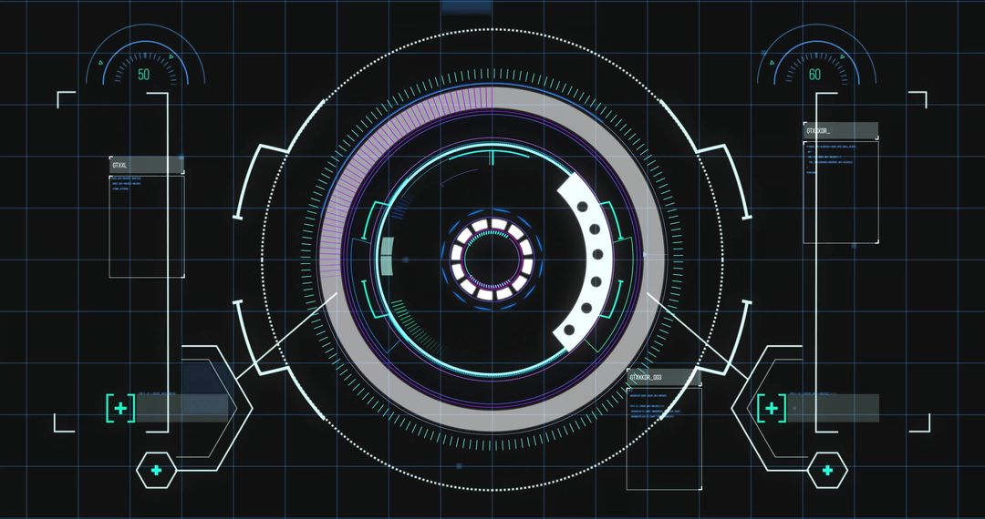 High-Tech Interface with Futuristic Data Scanning Concept