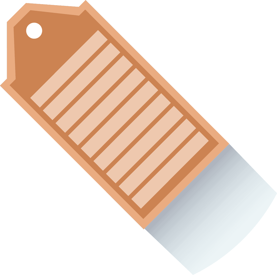 Orange Tag Design with Copy Space on Transparent Background
