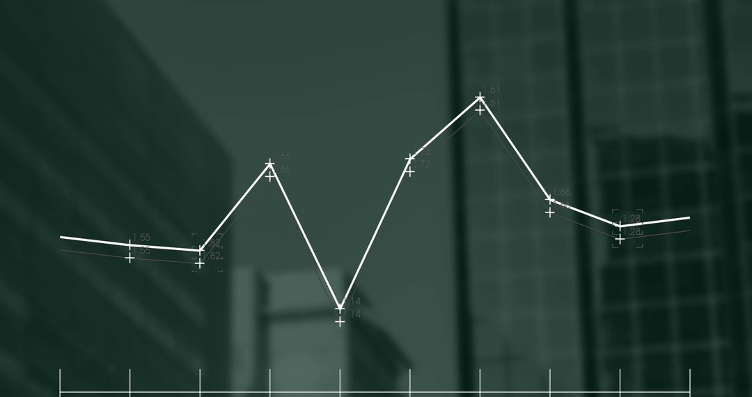 Financial Data Analysis with Urban Skyscrapers in Background