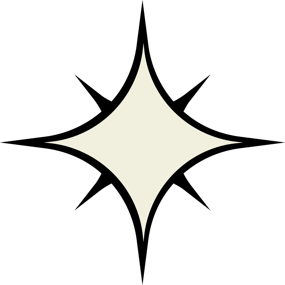 Pale Cream Sparkle Icon on Transparent Background