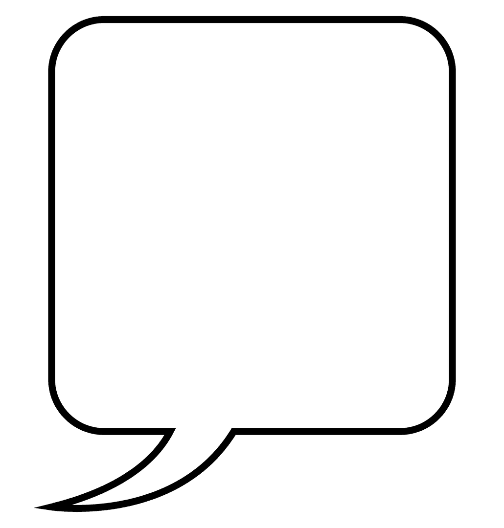 Speech Bubble Cutout on Transparent Background