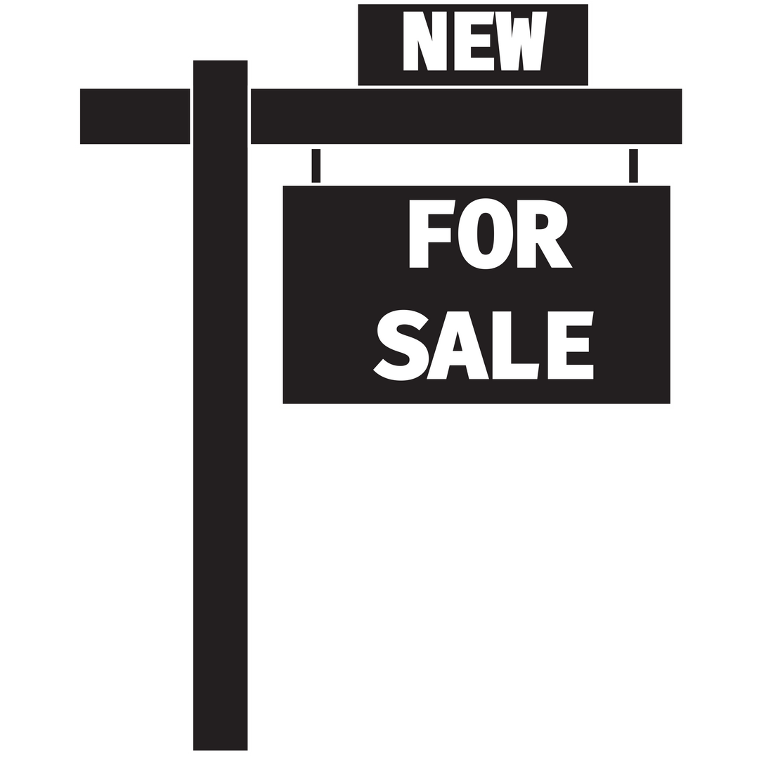 New For Sale Sign Post Transparent Background Vector Illustration - Download Free Stock Images Pikwizard.com