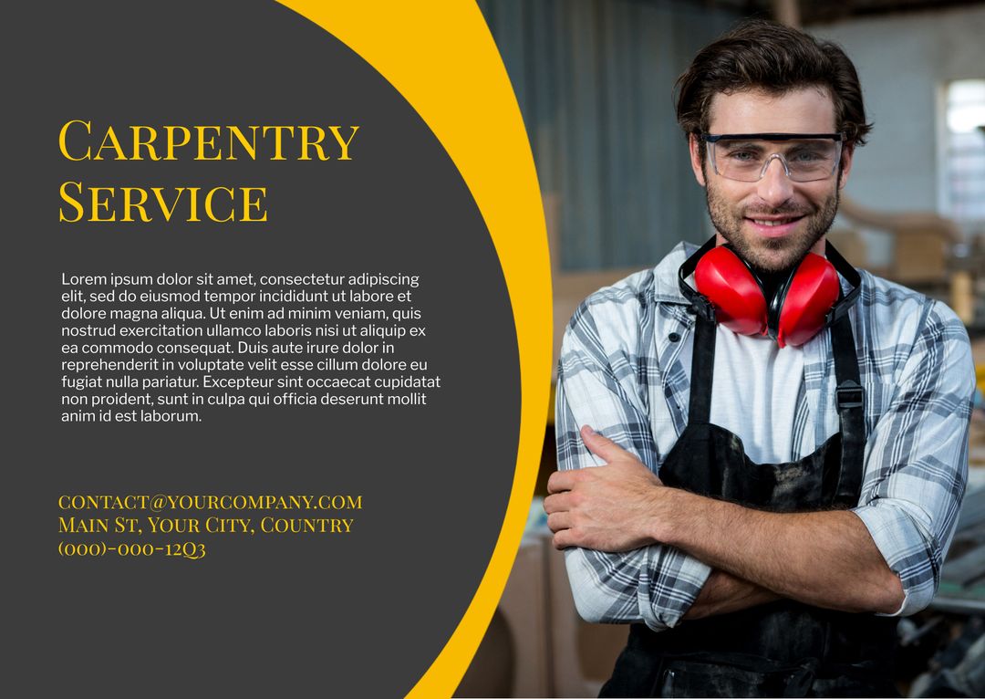 Portraying Confidence and Skill in Carpentry Profession