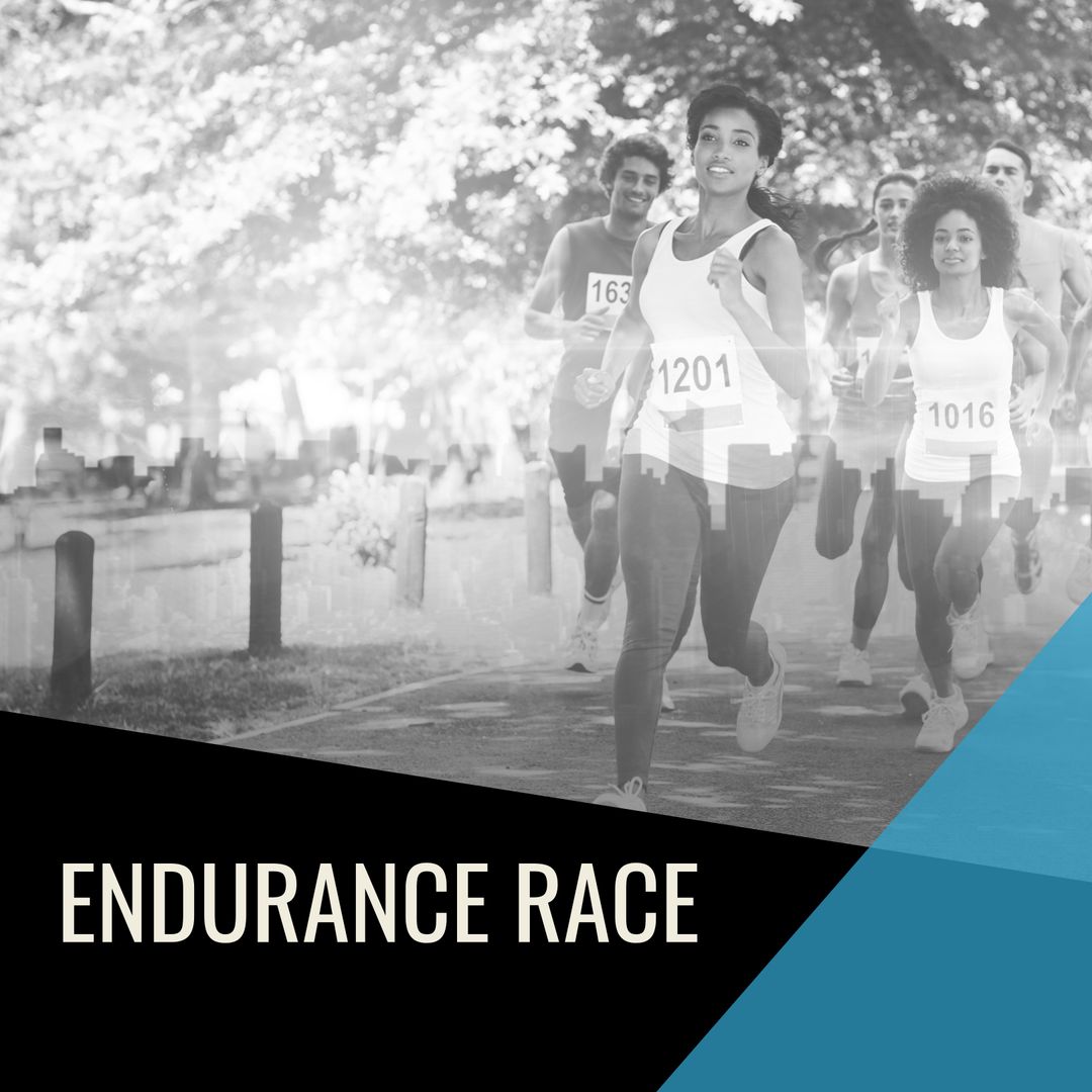 Diverse Group Competing in Outdoor Endurance Race