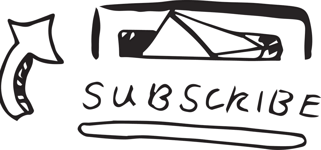 hand-drawn subscribe button with arrow on transparent background - Download Free Stock Images Pikwizard.com