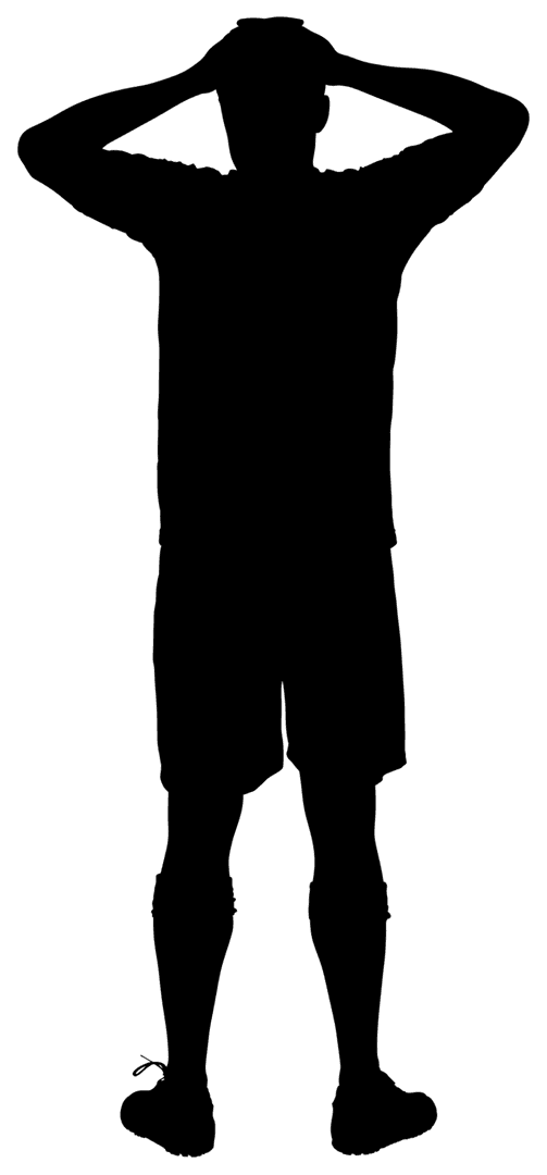 Transparent Silhouette of Male Football Player Sporting Dynamic Pose