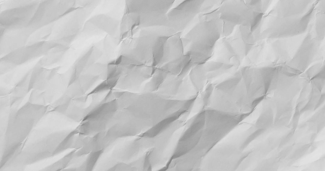 Crumpled White Paper with Wrinkled Texture Design