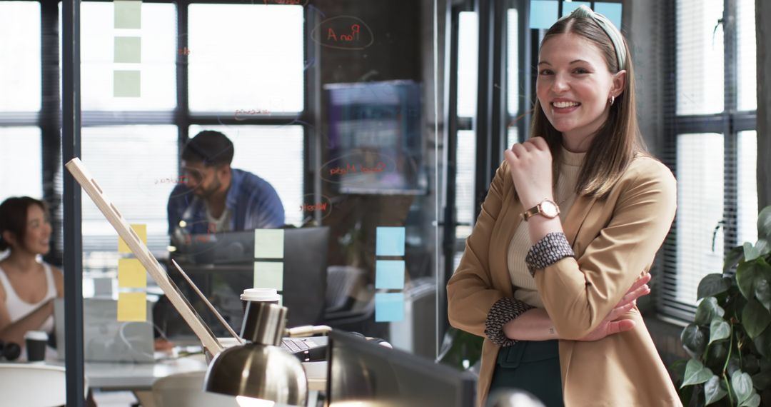 Confident Young Professional in Modern Workplace