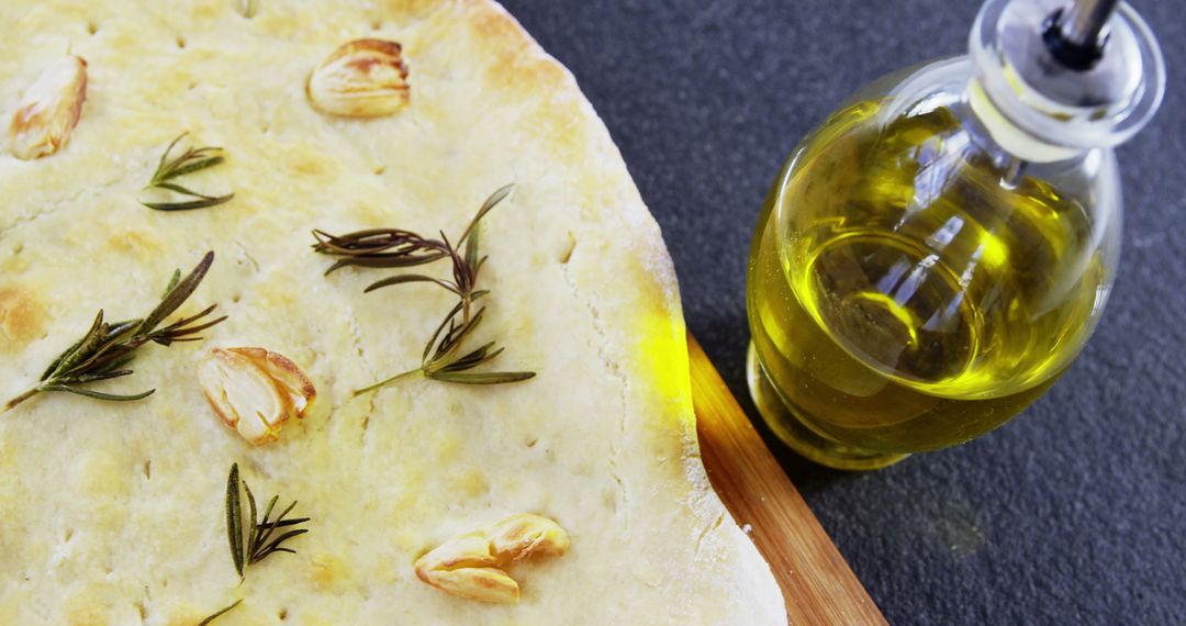 Freshly Baked Focaccia Bread with Olive Oil and Rosemary - Free Images, Stock Photos and Pictures on Pikwizard.com