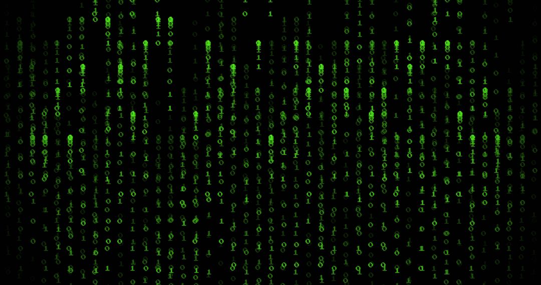 Green Binary Code on Black Background for Data Processing Theme - Free Images, Stock Photos and Pictures on Pikwizard.com