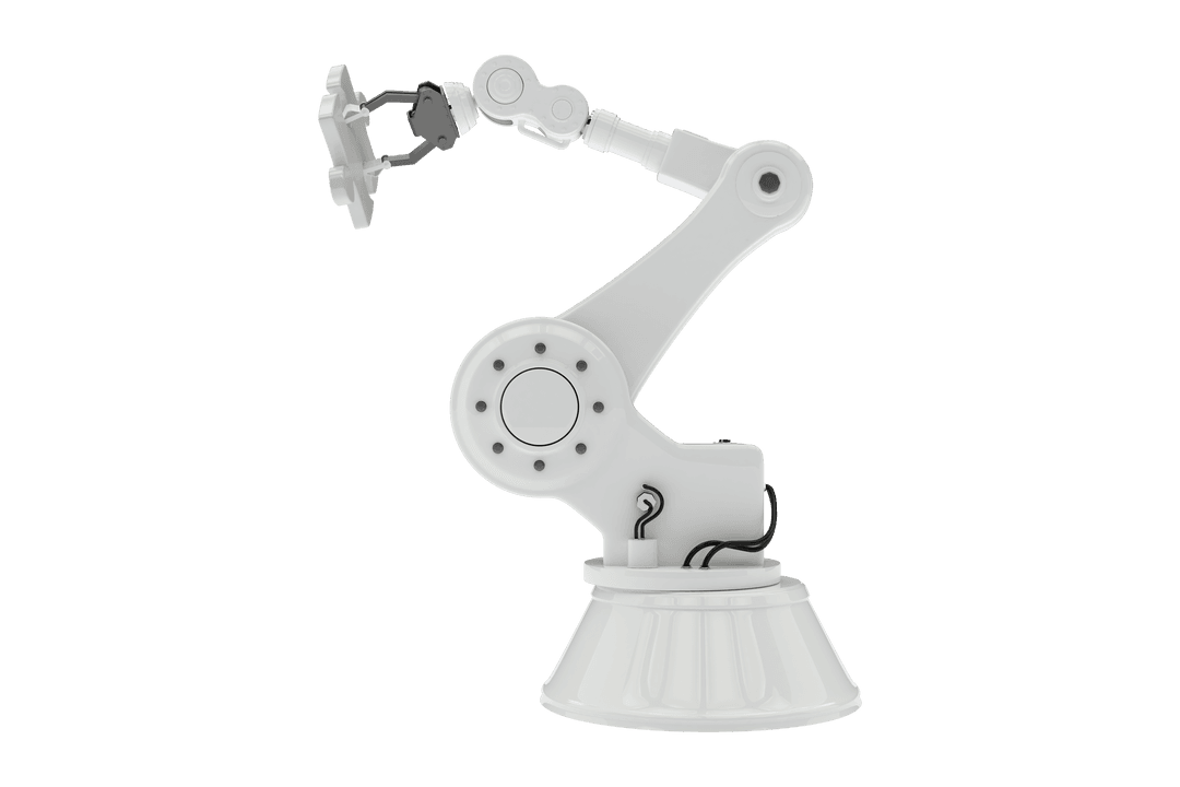 Transparent Robot Arm Holding Game Piece