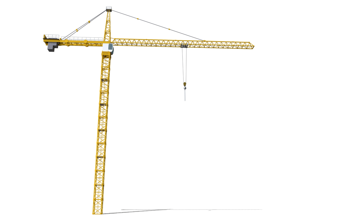 Transparent Studio Shoot of a Modern Construction Crane Against Blackmshaded  - Download Free Stock Images Pikwizard.com