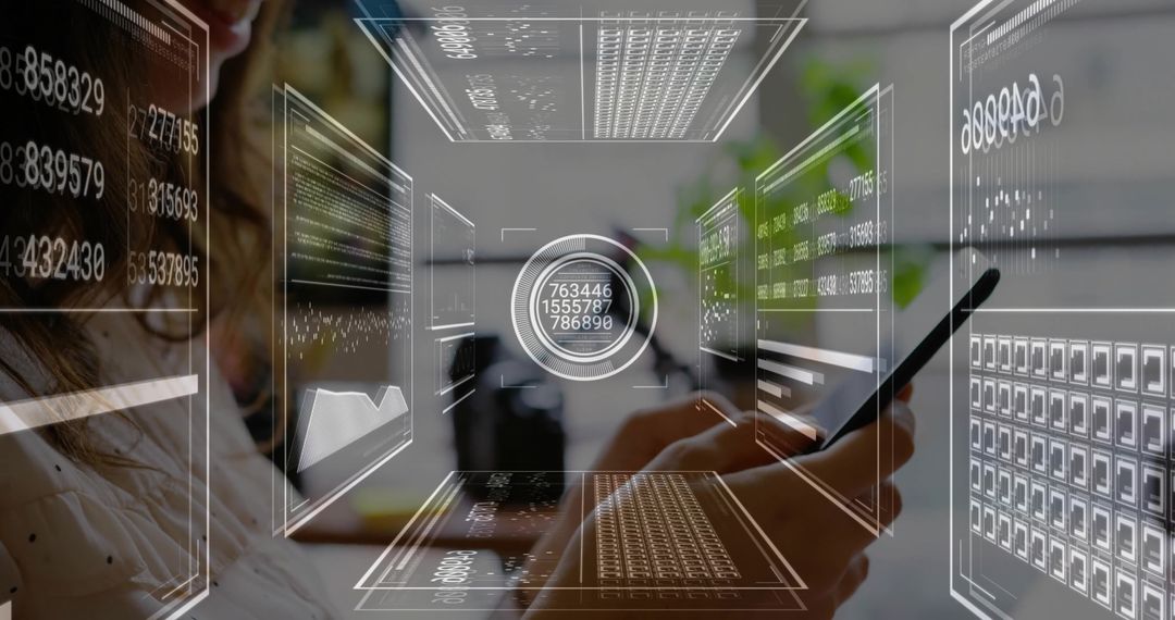 Holographic Interface Enhancing Digital Workflow in Modern Office