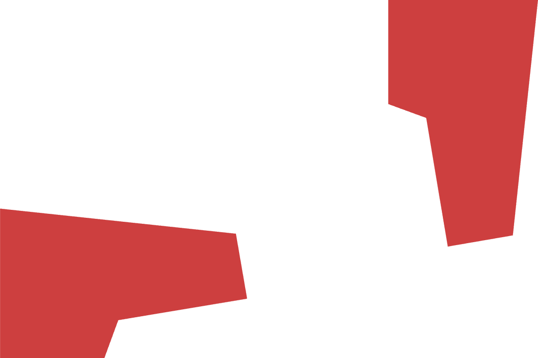 Red Geometric Shapes with Copy Space on Transparent Background