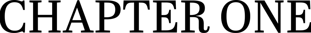 Chapter One Text on Transparent Background