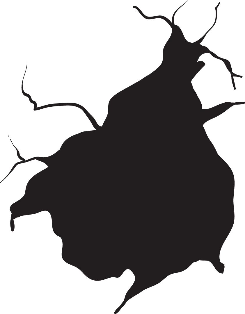 Transparent Black Paint Splatter with Artistic Texture