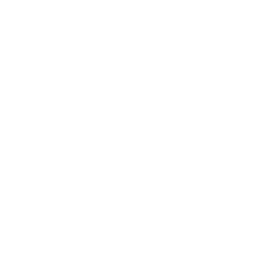 Digital White Brain Symbol on Transparent Background