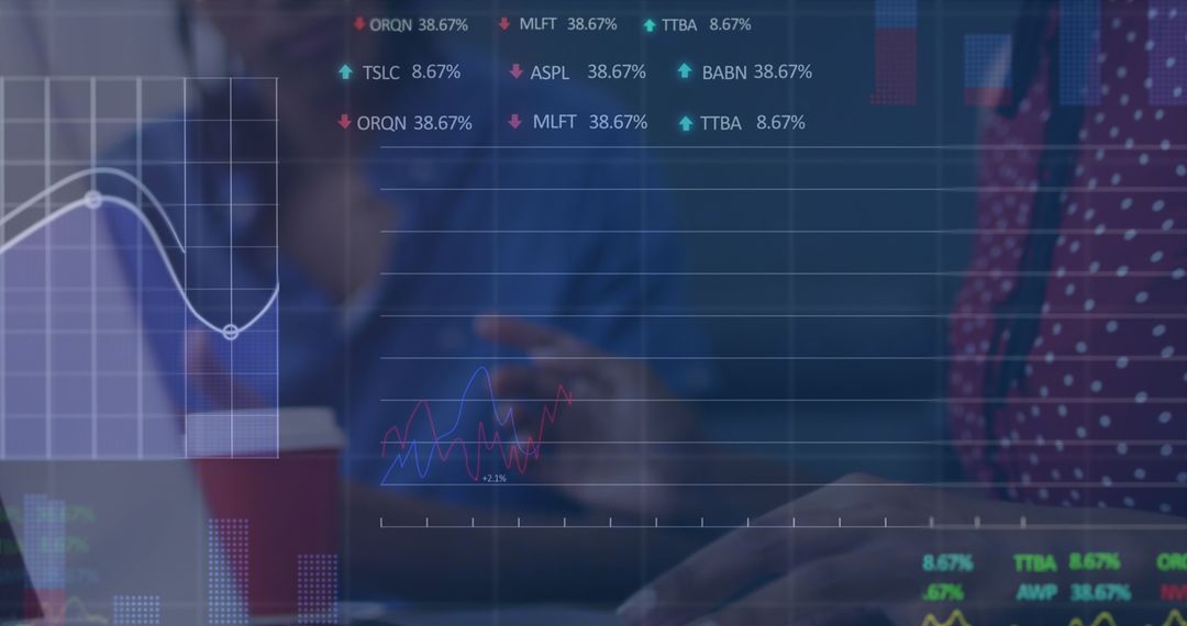 Business professionals analyzing financial data on futuristic screen - Free Images, Stock Photos and Pictures on Pikwizard.com