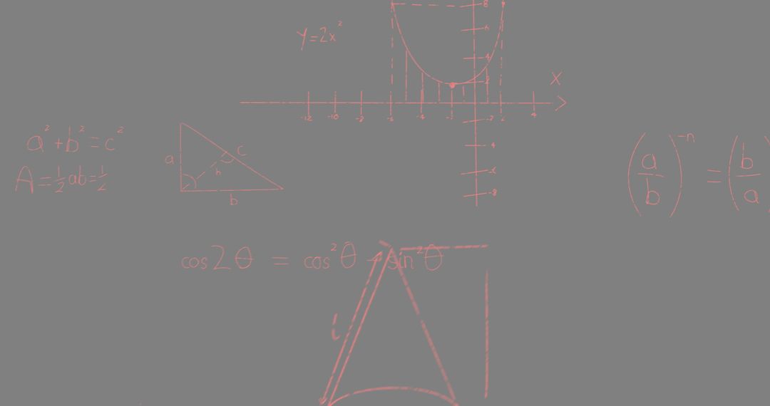 Digital Mathematics Writing with Scientific Graphs on Grey
