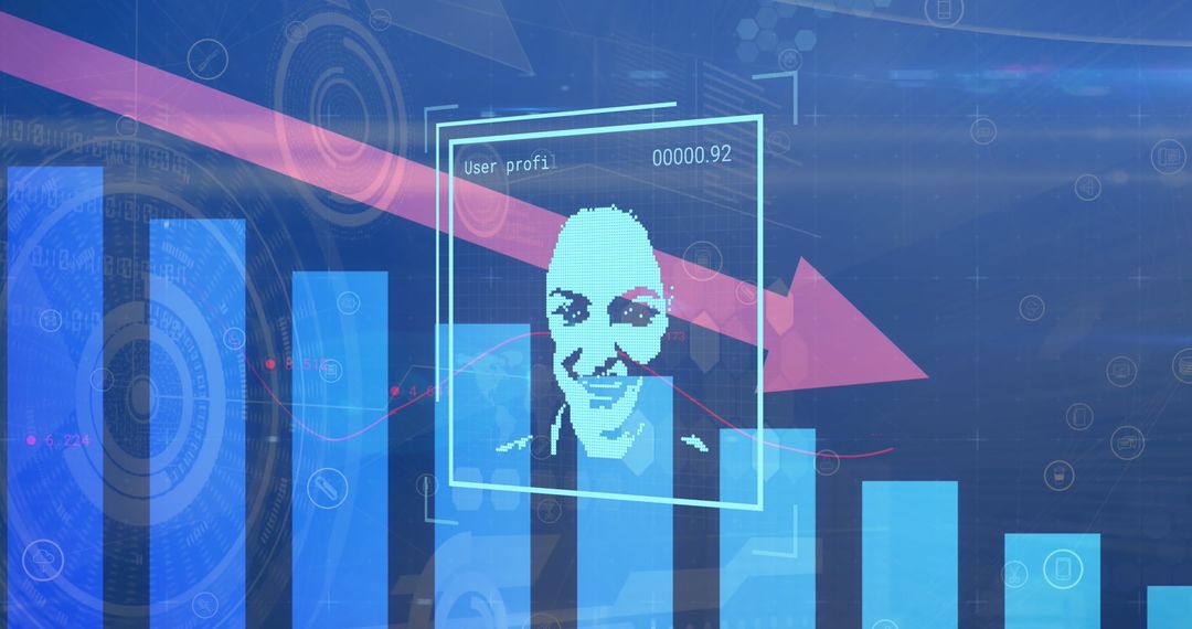 Futuristic Interface with Digital Profile and Data Analytics