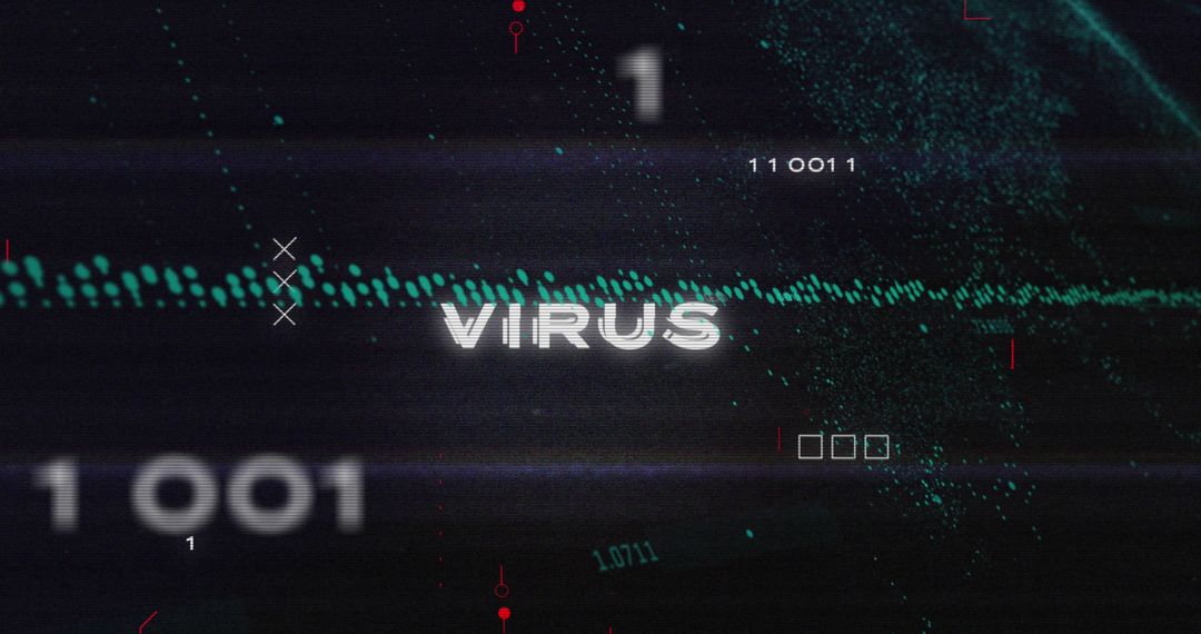 Digital Virus Concept with Binary Code and Circuit Pattern - Free Images, Stock Photos and Pictures on Pikwizard.com