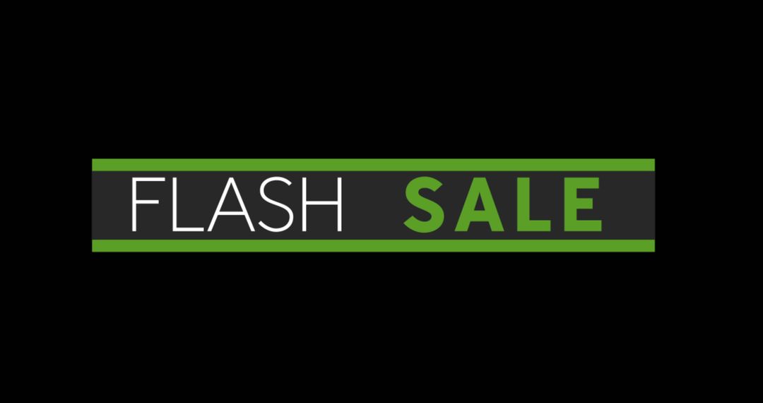 Bold Flash Sale Banner in Dark Minimalist Design