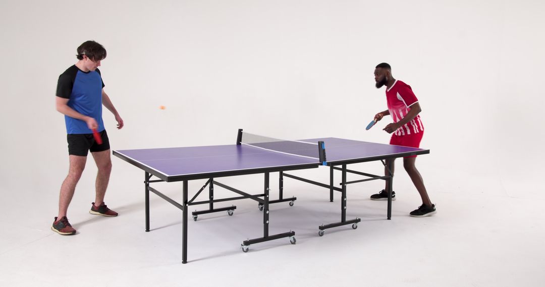 Diverse Friends Enjoying Recreational Ping Pong Match
