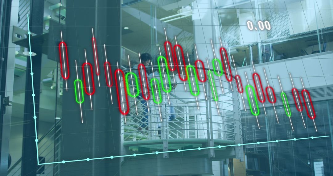 Global Business Team Analyzing Data with Technology Overlay