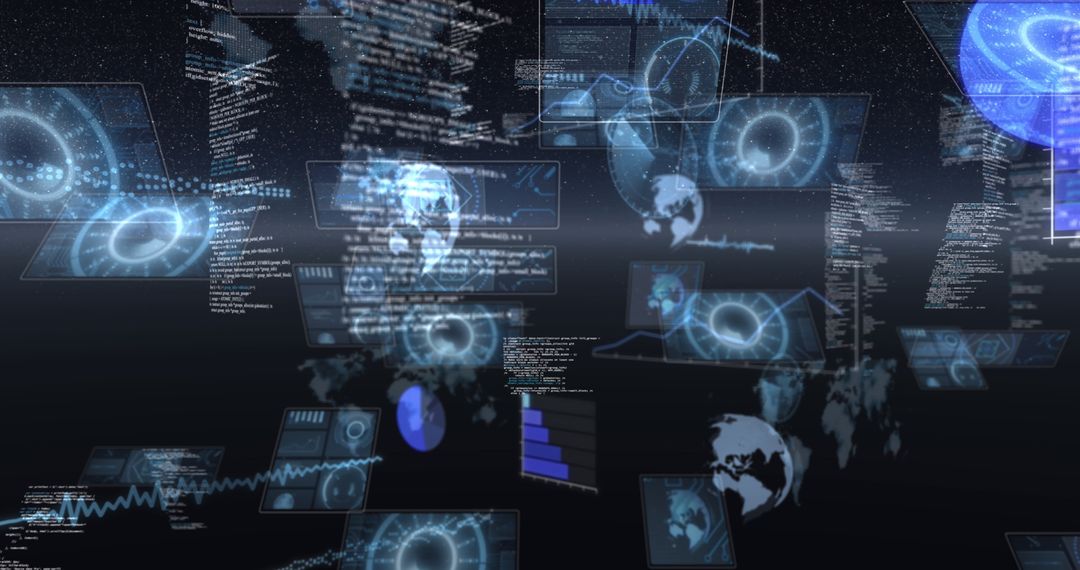 Holographic Data Streams with Futuristic Digital Interface