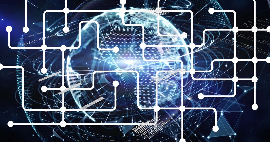 Digital Global Network with Data Processing and Connections