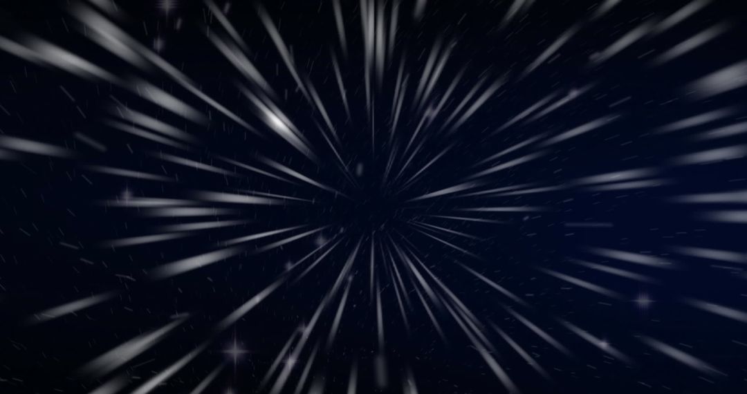 Dynamic Light Trails in Space Creating Illusion of Speed