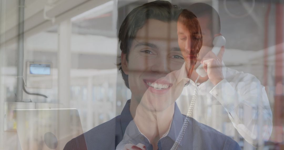 Businessman and Engineer discussing in server room ensemble
