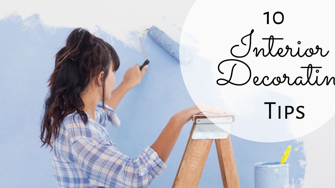 Woman Painting Interior Wall Highlighting Home Improvement Tips - Download Free Stock Templates Pikwizard.com