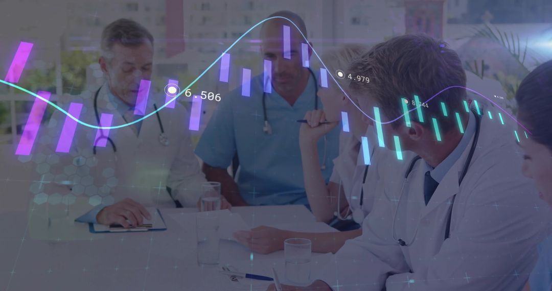 Medical Team Reviewing Data Analytics and Strategies