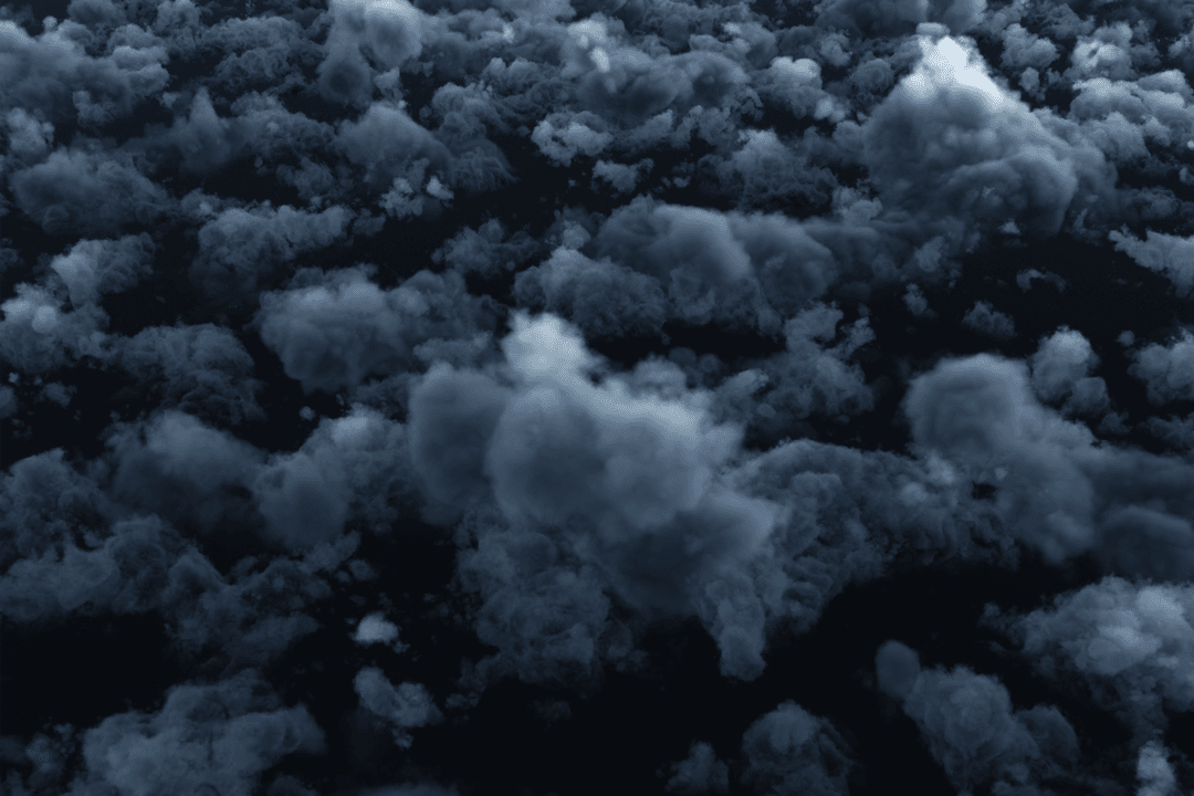 Dramatic Nighttime Cloudscape with Dark Clouds