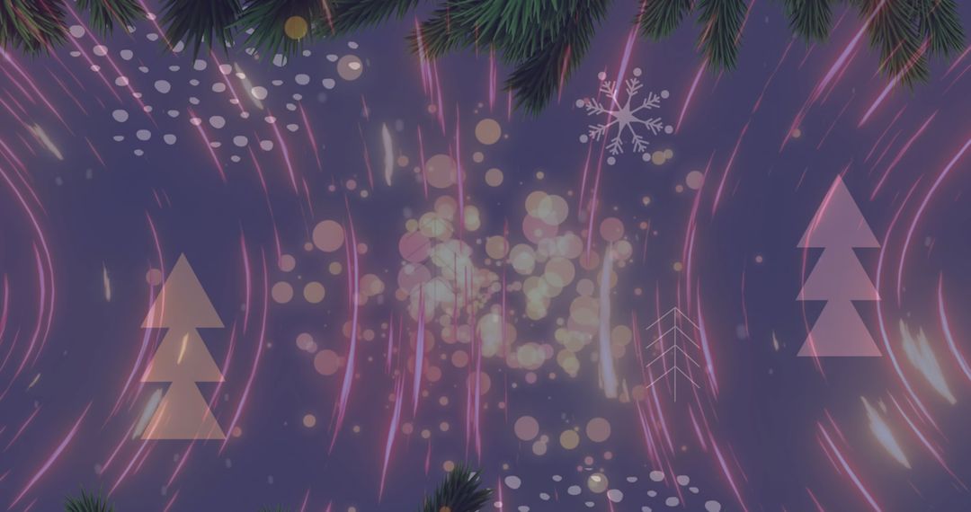 Abstract Winter Wonderland with Modern Holiday Elements