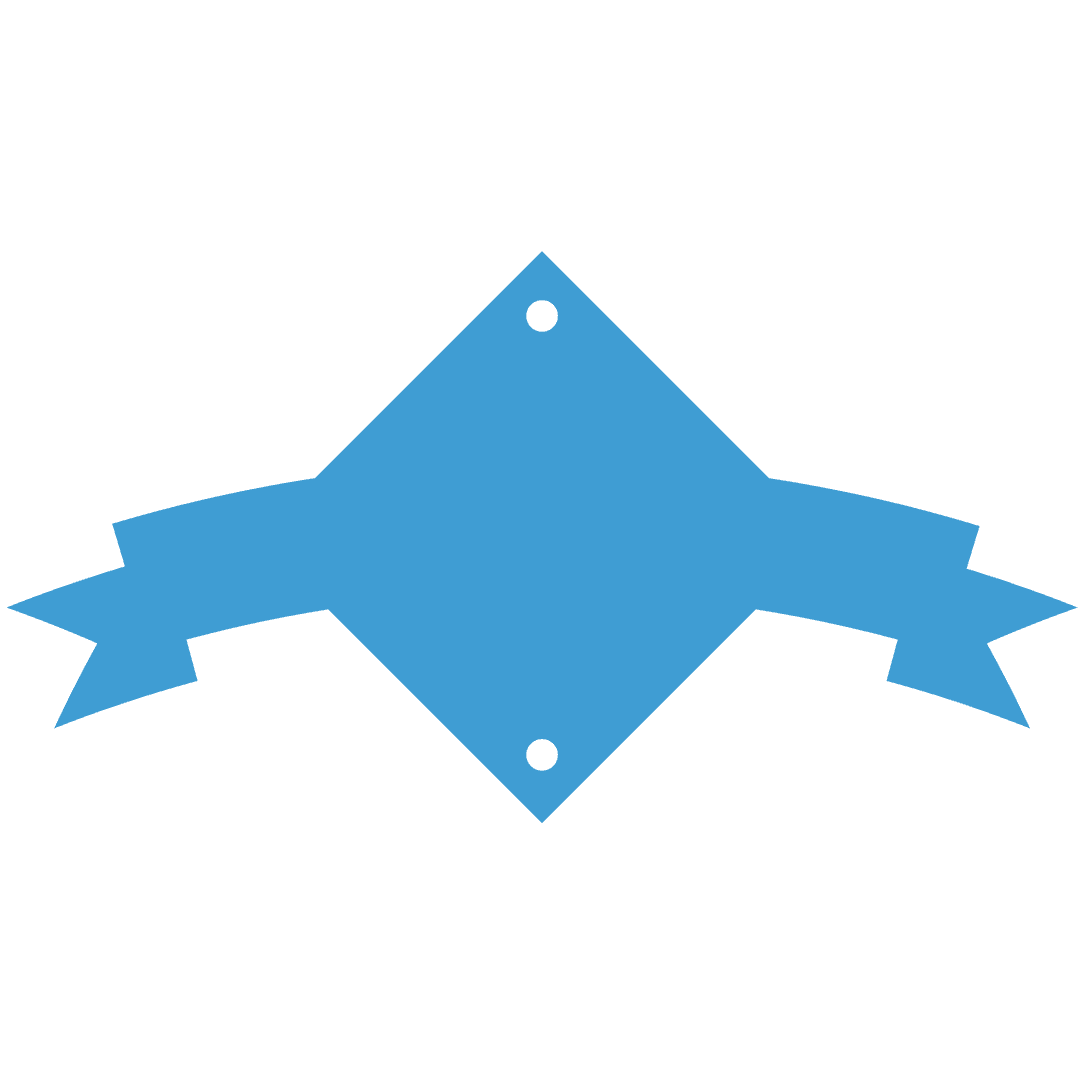 Blue Ribbon Banner on Transparent Background Celebratory Design