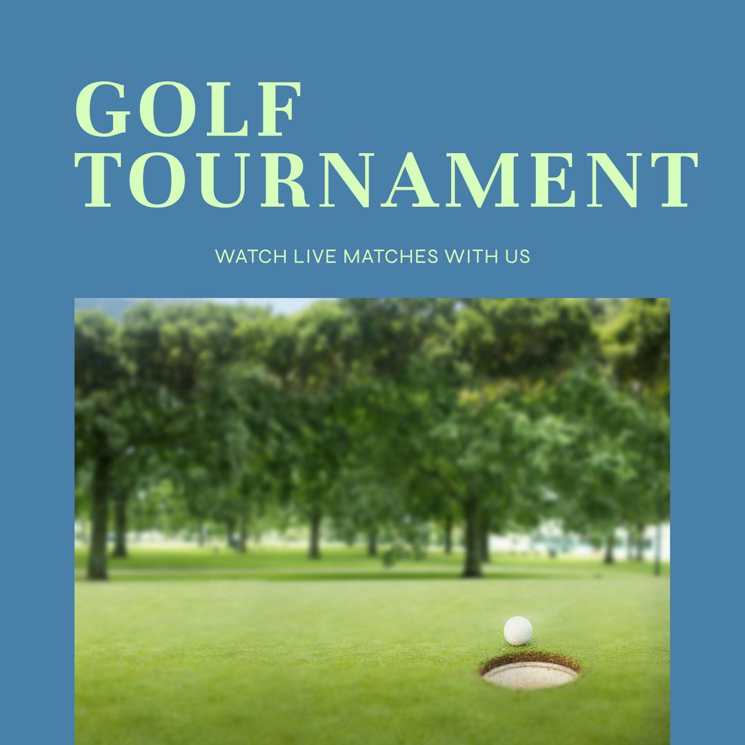 Golf Tournament Promotion with Ball on Course