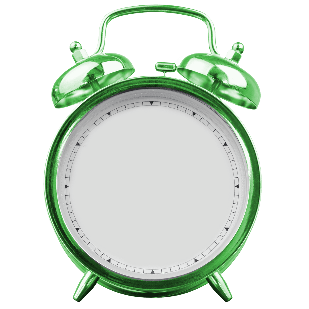 Transparent Green Alarm Clock Without Clock Hands