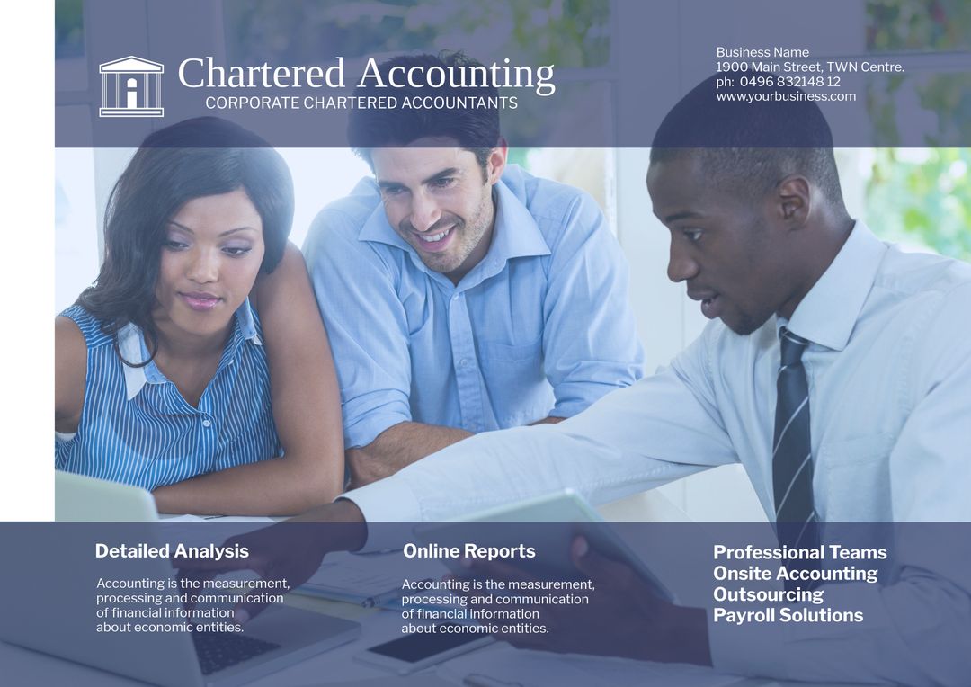 Accounting Team Collaborating in Professional Setting