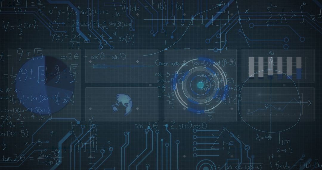 Digital Data Processing with Virtual Circuitry and Diagrams - Free Images, Stock Photos and Pictures on Pikwizard.com
