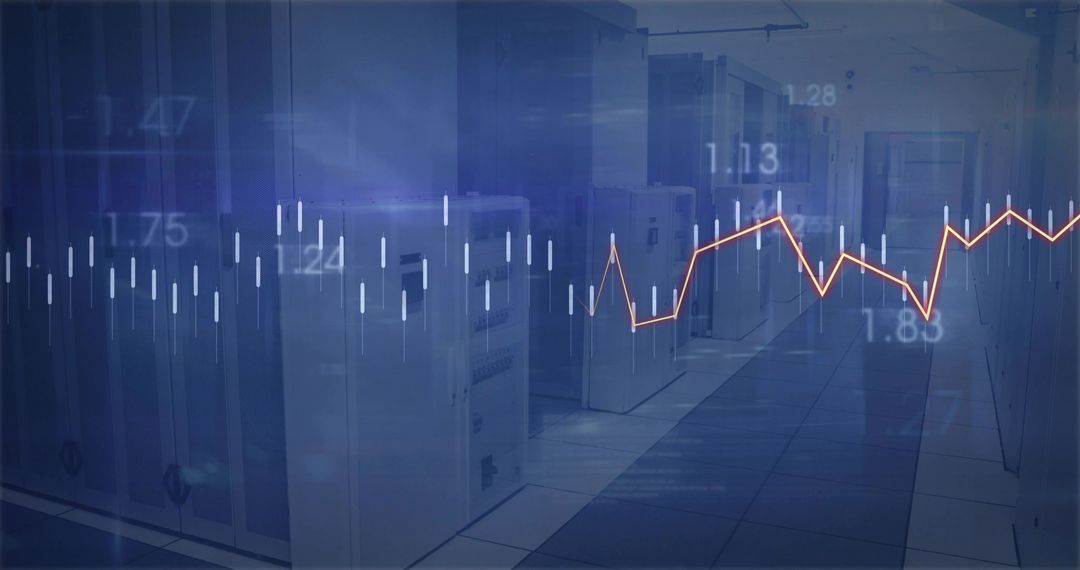 Data Center Digital Analysis with Candlestick Overlay