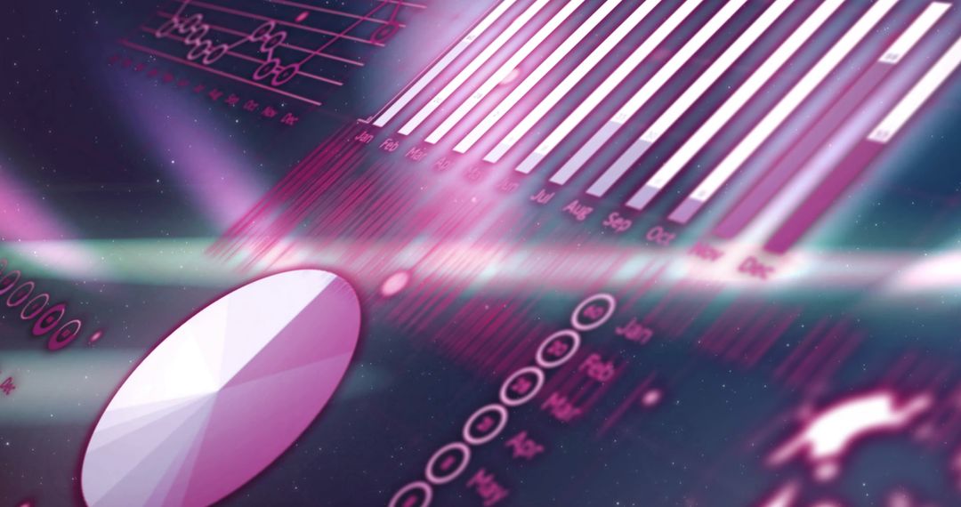 Abstract Digital Data Visualization with Analytics Charts