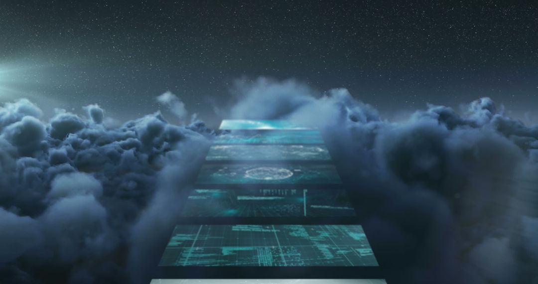 Digital Data Streams Visualizing Cloud Technology Concepts - Free Images, Stock Photos and Pictures on Pikwizard.com