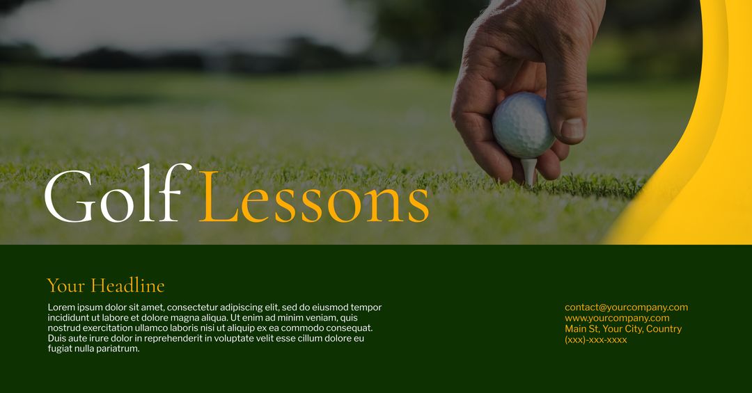 Professional Golf Lessons Advertisement Banner Design