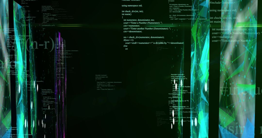 Abstract Digital Coding and Data Visualization Background