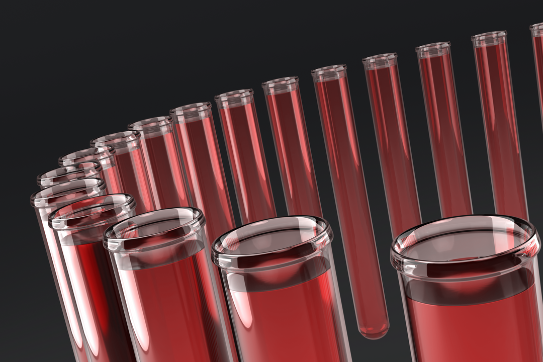 Transparent Test Tubes Filled With Red Chemical Solution in Semi-Circular Array - Download Free Stock Images Pikwizard.com