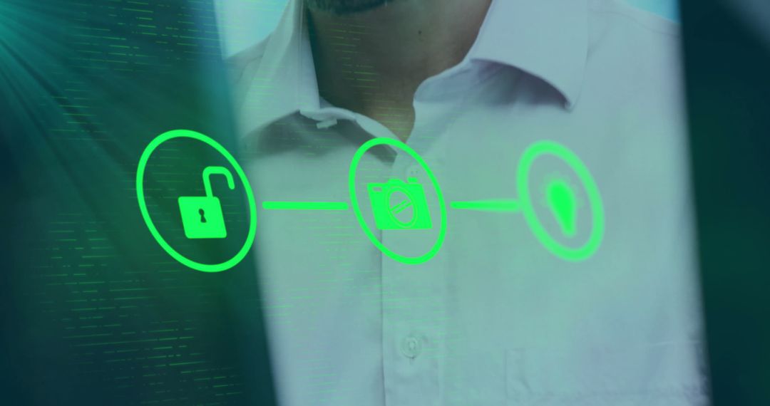 Technology Concept with Digital Interface and Businessman