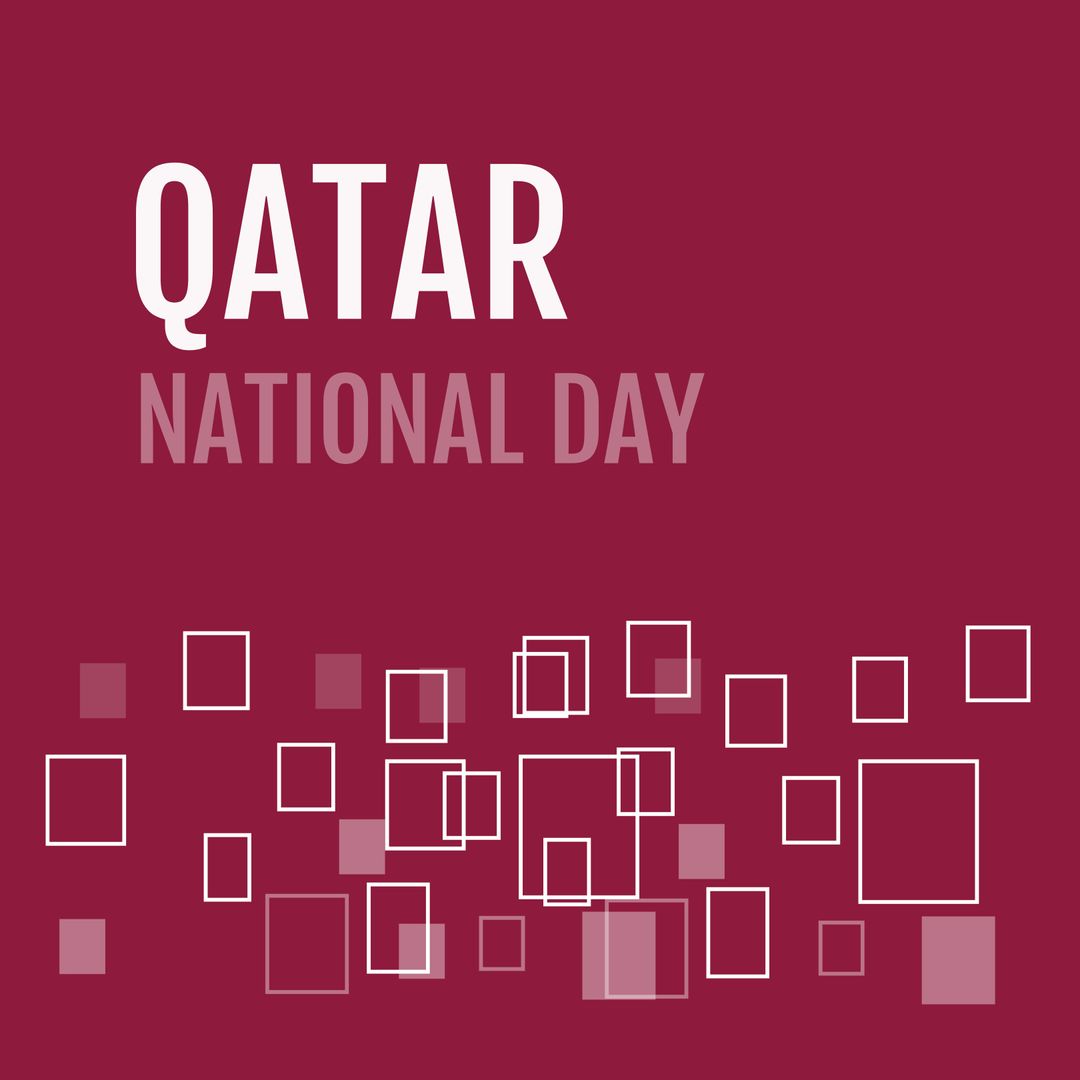Qatar National Day Celebration Banner with Modern Design